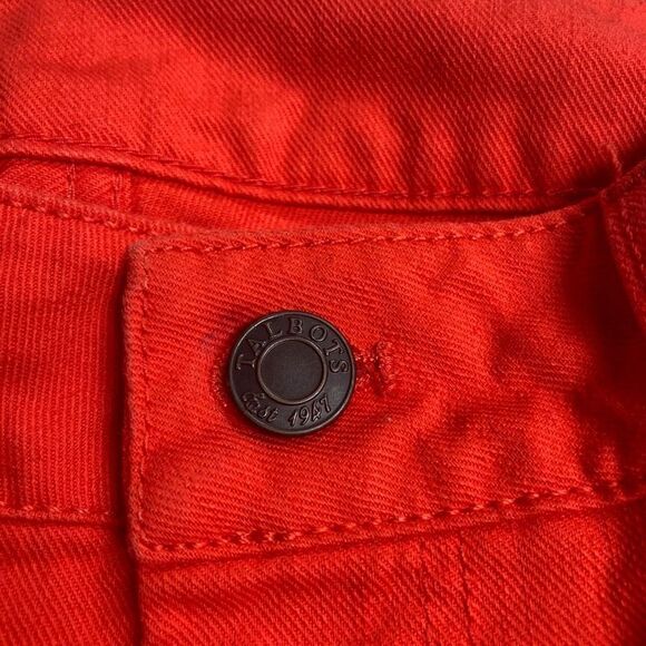 TALBOTS Women’s Red Signature Slim Ankle Jeans Size 2 Inseam 28 - Picture 6 of 10